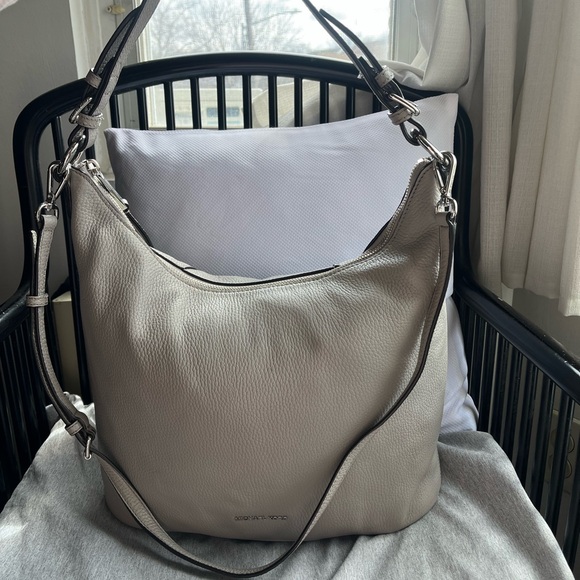 Michael Kors Gray Leather Shoulder Bag - Picture 1 of 10